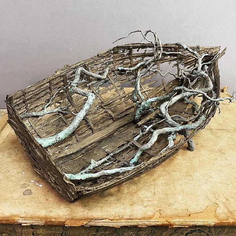 Robyn  Neild - Resting Boat with Root interior 