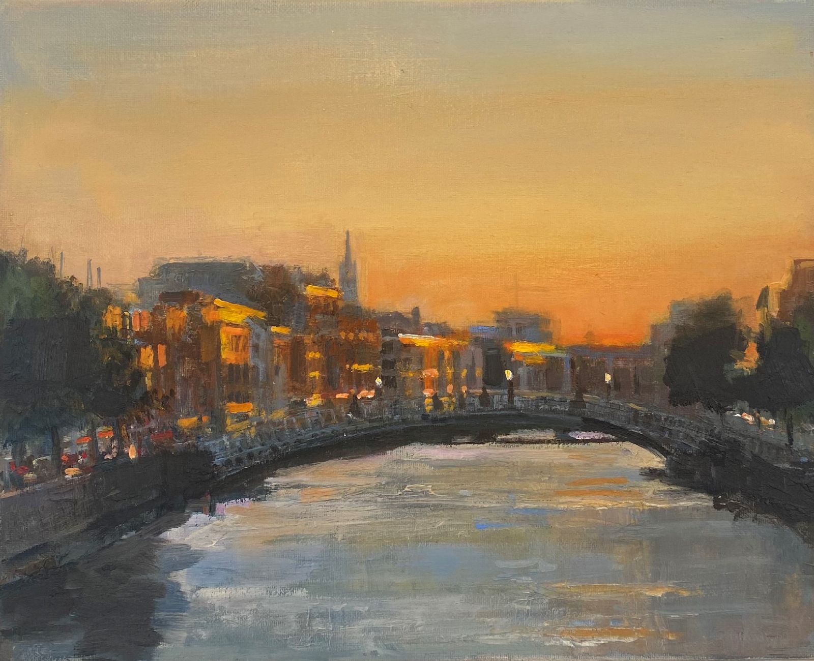 Sunset on the Liffey by Anne Mc Nulty
