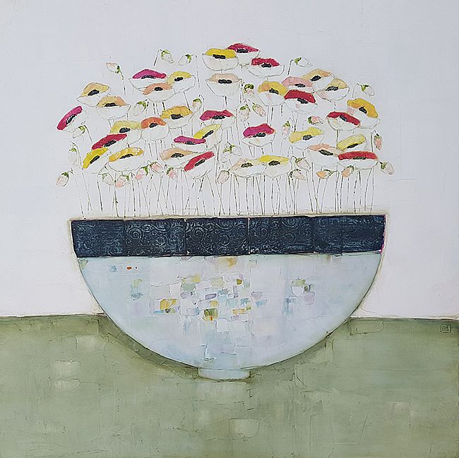 Eithne  Roberts - Big blue bowl on green