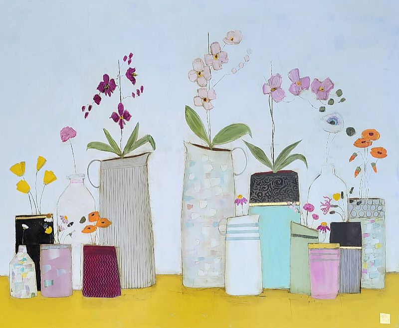 Eithne  Roberts - Mixed vessels and blooms