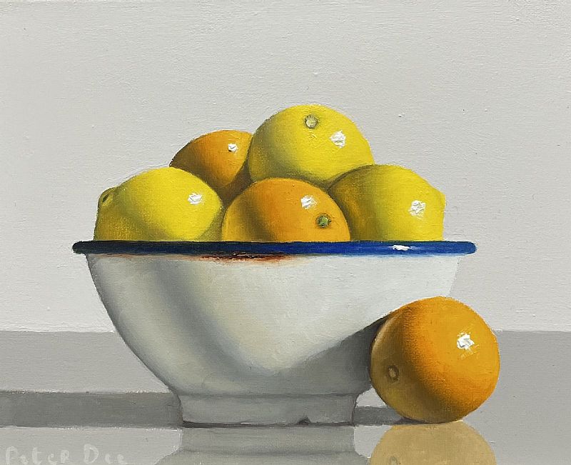 Peter Dee - Bowl of oranges and lemons **Special Christmas Show Price**