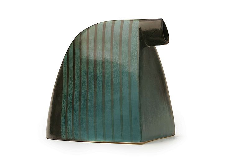 Unknown -  Green Striped Wedge Form