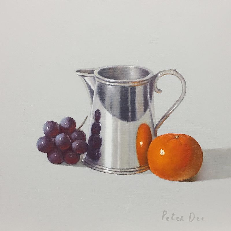 Peter Dee - Silver and Fruit Still Life
