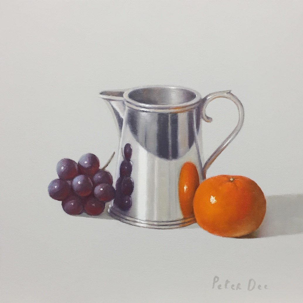 Peter Dee - Silver and Fruit Still Life
