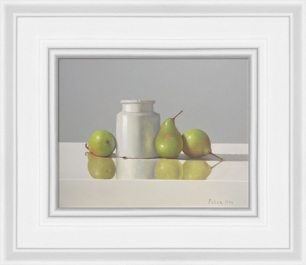 Pears with Stoneware Jar by Peter Dee