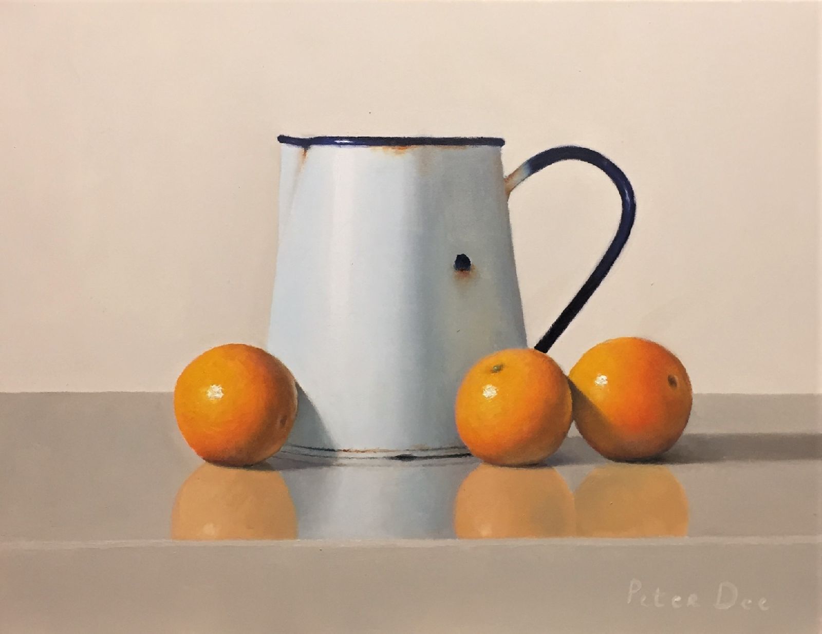 Peter Dee - Blue Enamelware with Oranges