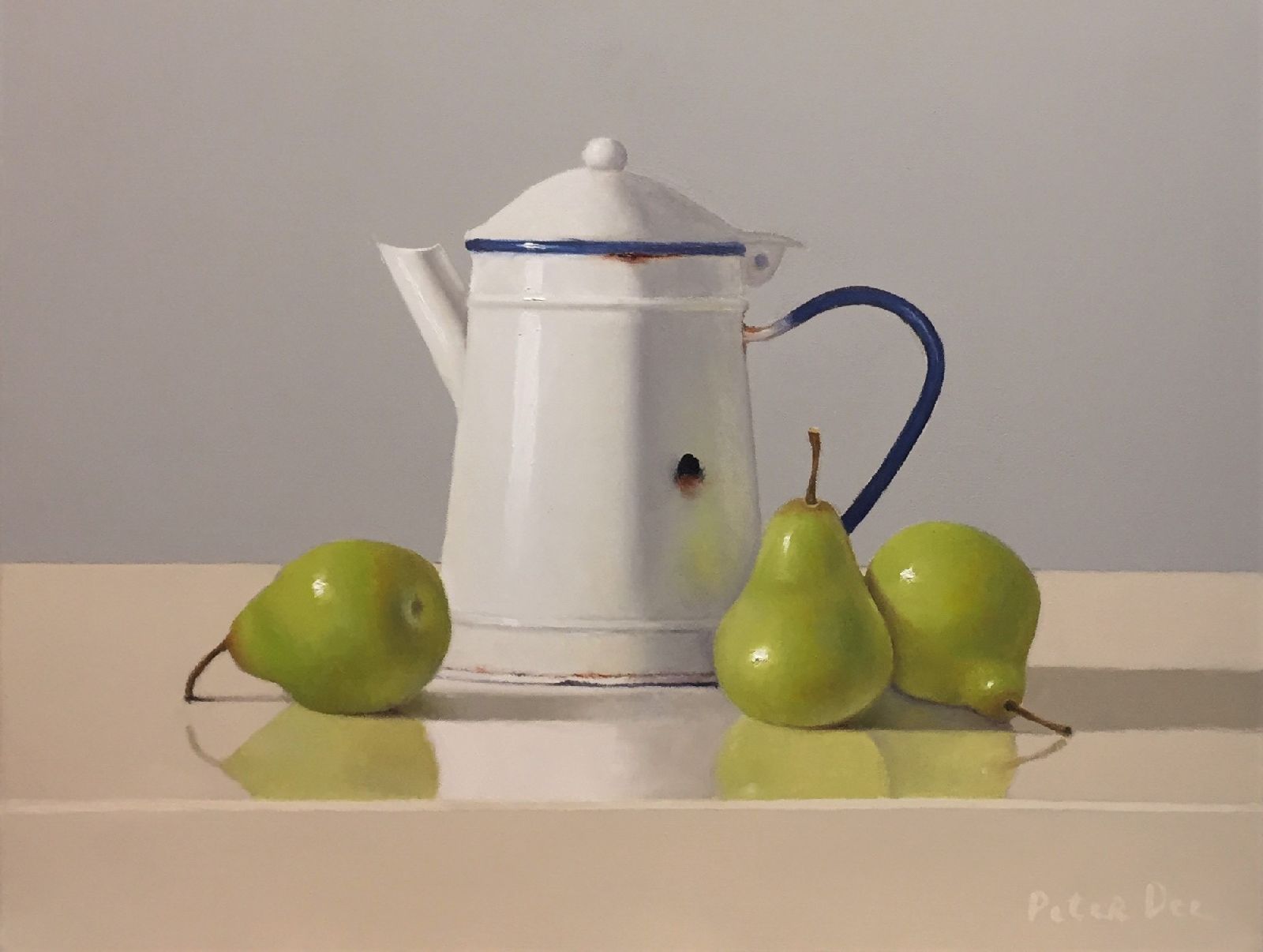 Peter Dee - Vintage Enamelware with Pears