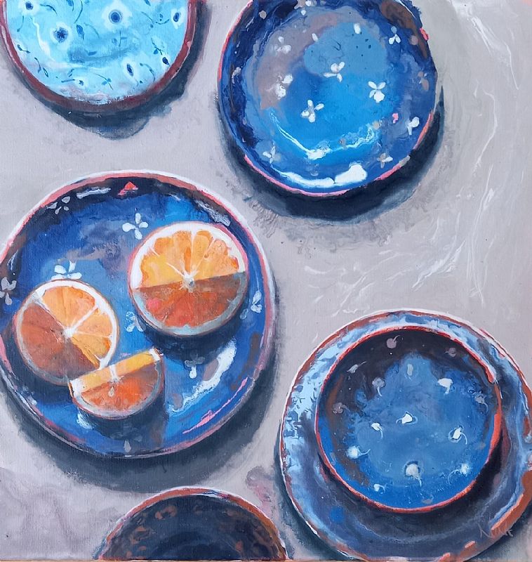 Nina Patterson - Orange & Blue Plates