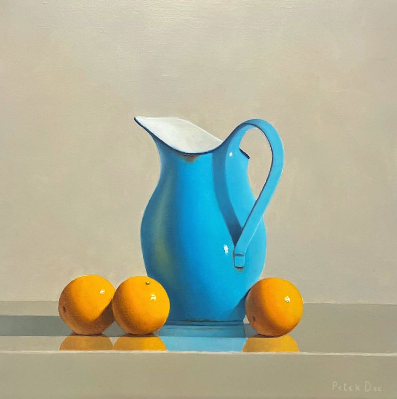 Peter Dee - Turquoise Jug with Oranges  