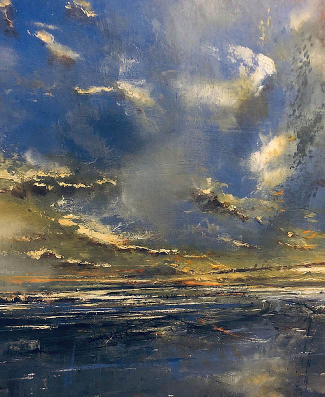Iwan  Gwyn Parry M.A.  R.C.A. - The Dublin Bay Sunset towards Bray 