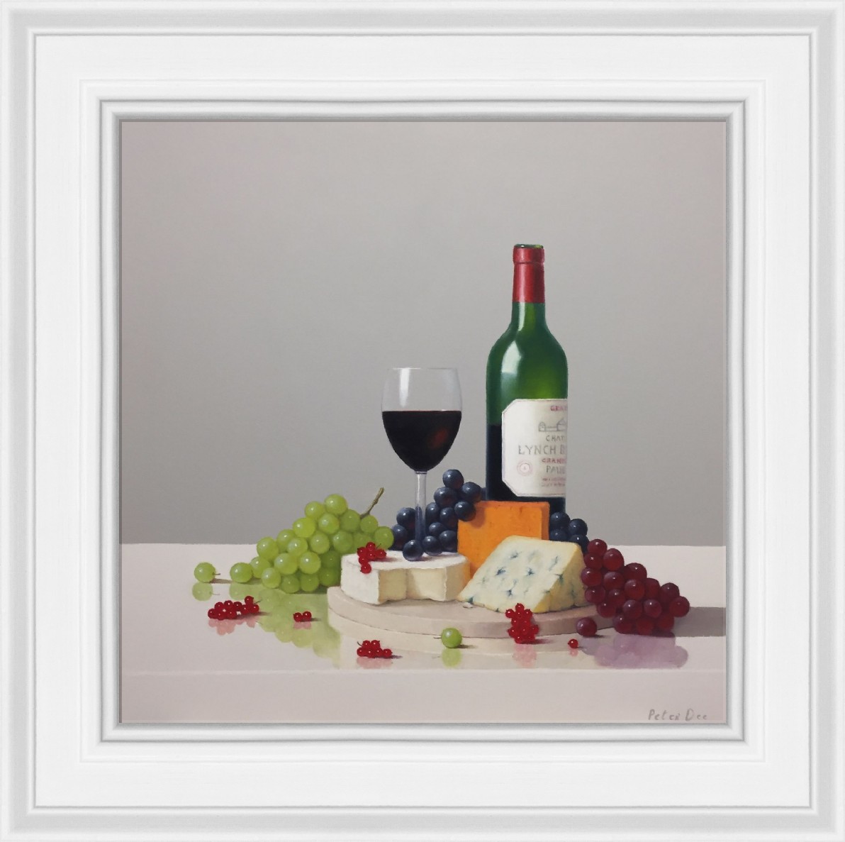 Wine Cheese Still Life by Peter Dee