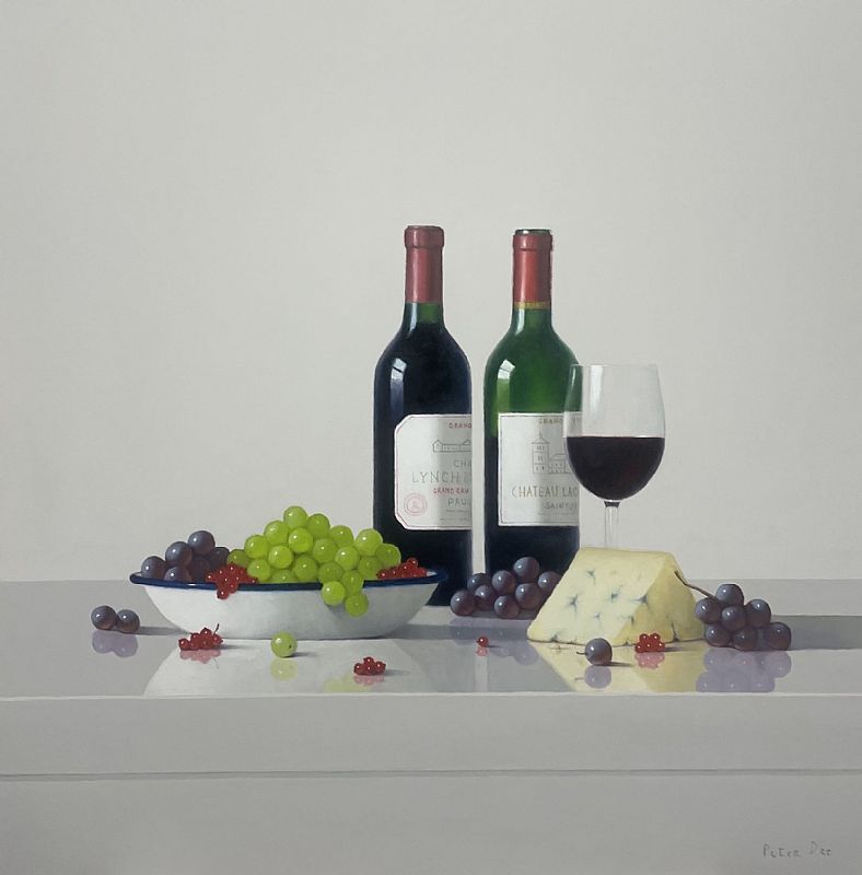 Peter Dee - Wine with Grapes and Stilton