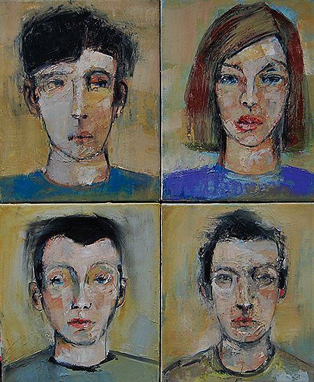 Four Head Studies by Christy Keeney