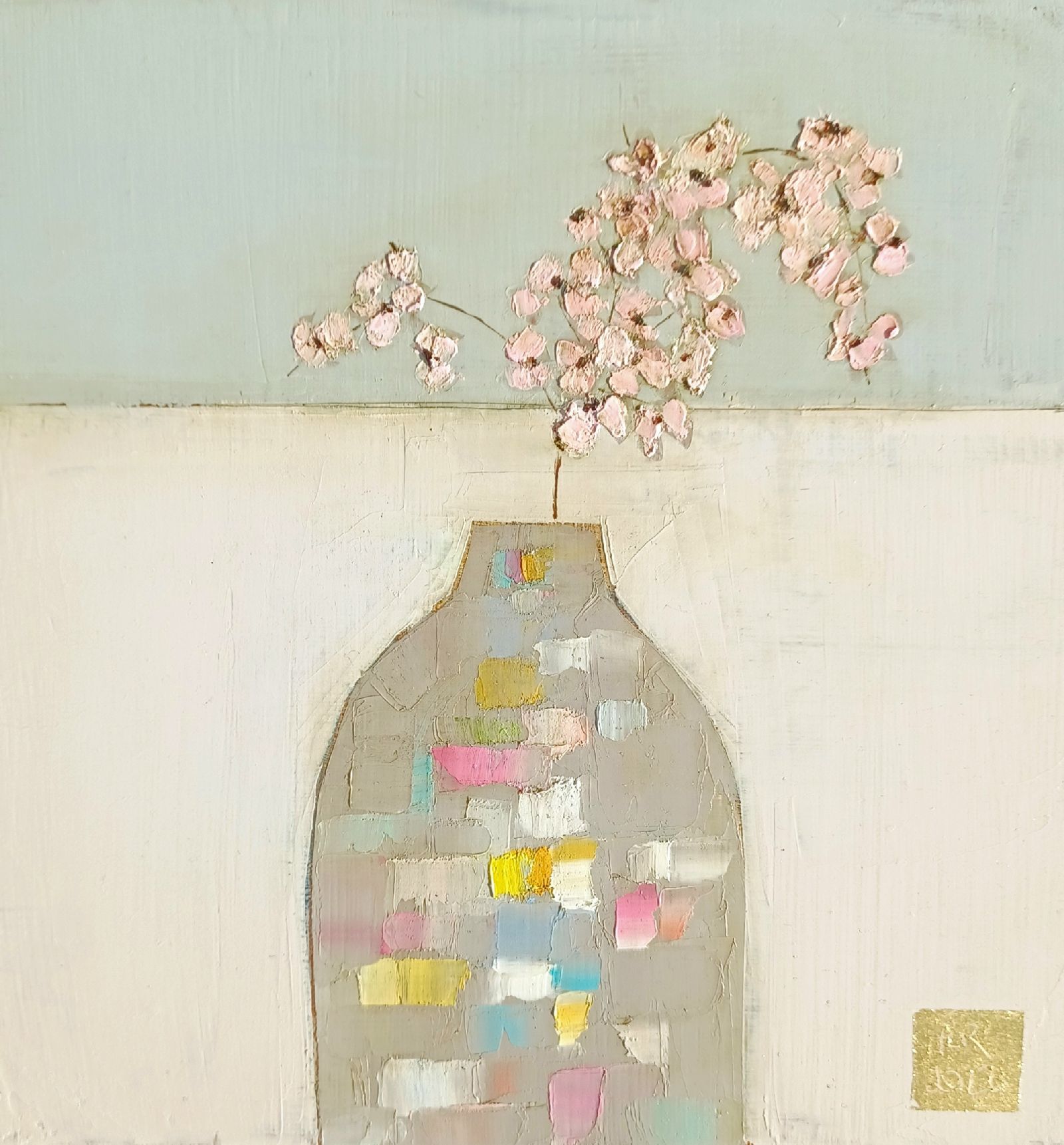 Eithne  Roberts - Apple blossom in grey