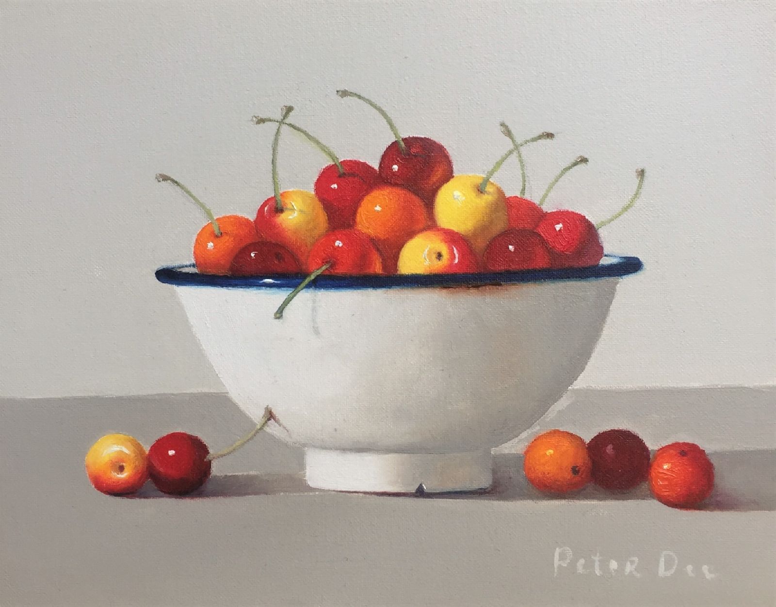 Bowl Cherries Still Life by Peter Dee