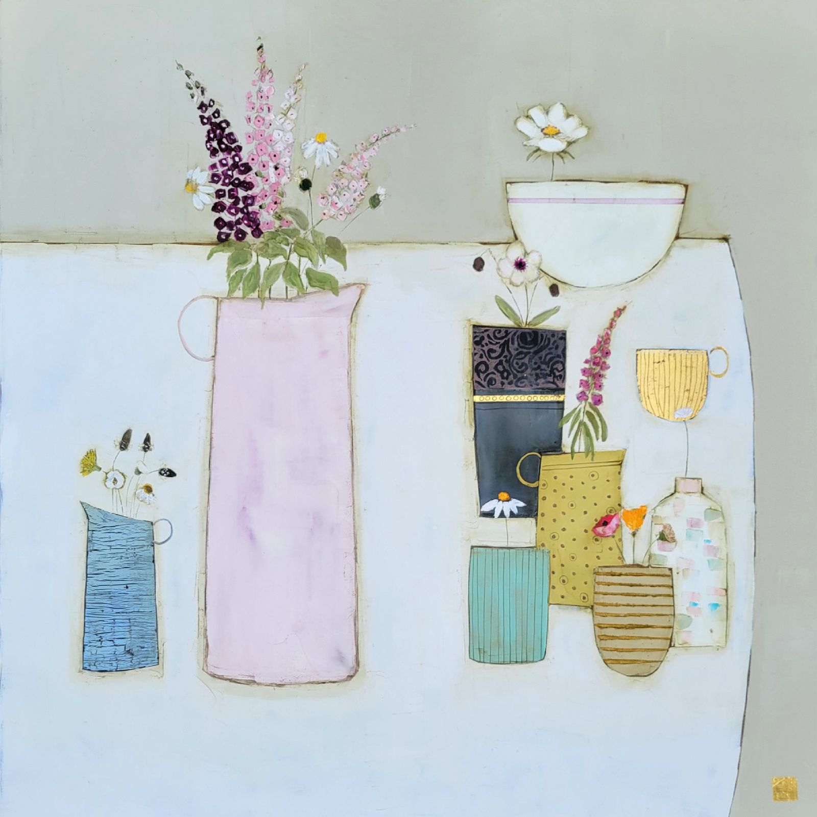 Eithne  Roberts - Breakfast table with golden cup