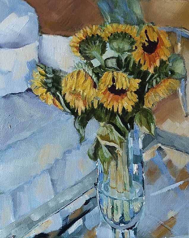 Denise Hussey - Dying Sunflowers 