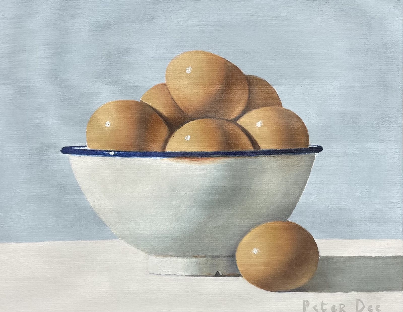 Eggs in White Bowl by Peter Dee