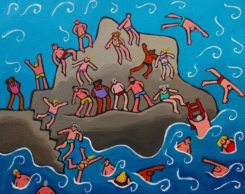 Shane Johnson - 28  swimmers at the Forty Foot