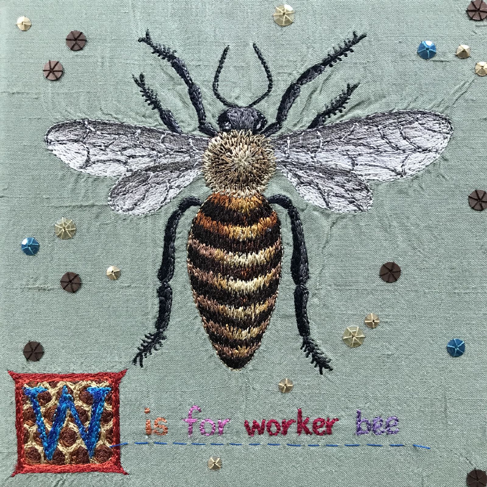 W is for Worker Bee by Aileen  Johnston