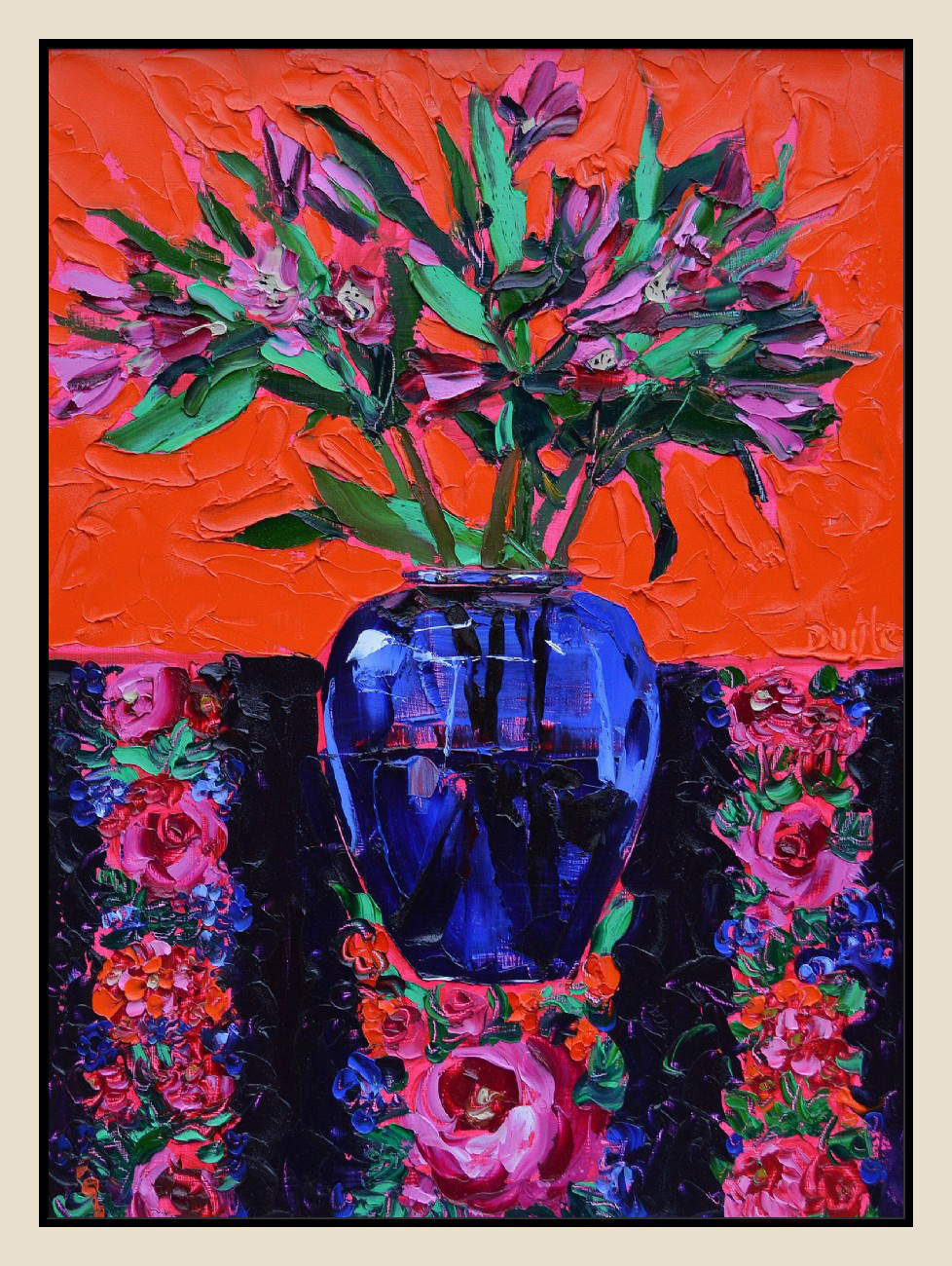 Matryoshka blue vase by Lucy Doyle