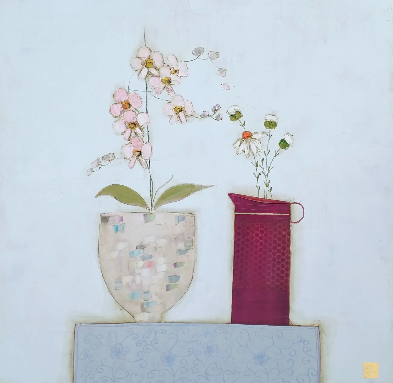 Eithne  Roberts - Orchid and daisy dresser