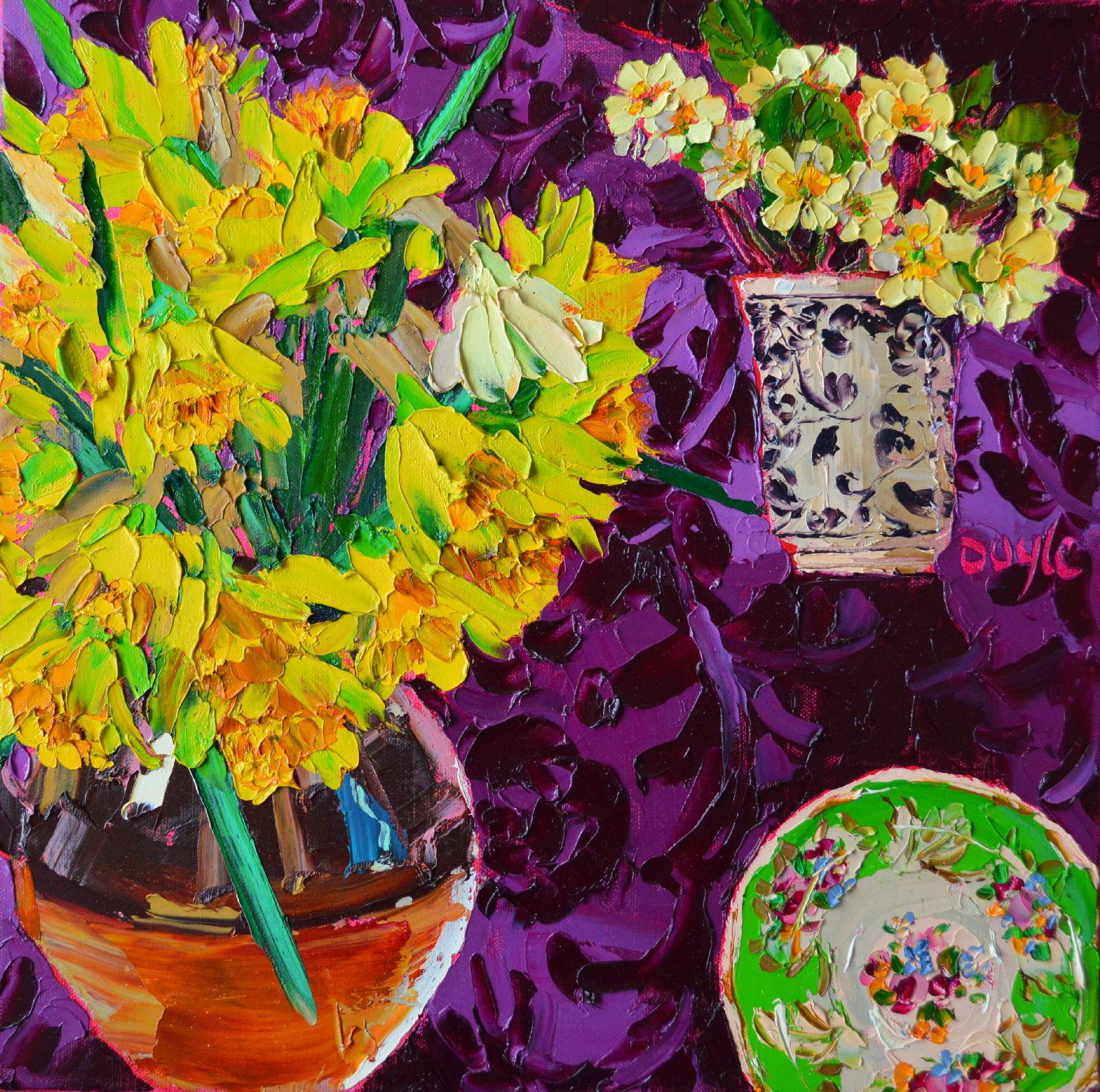 Primroses and Daffodils by Lucy Doyle