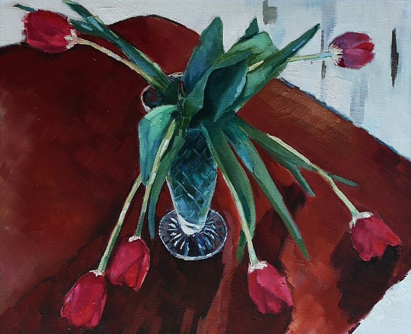 Denise Hussey - Red Tulips 