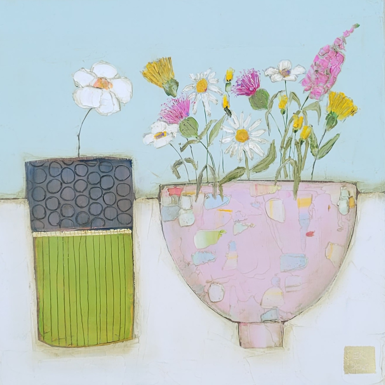 Eithne  Roberts - Wildflower bowl and small pot